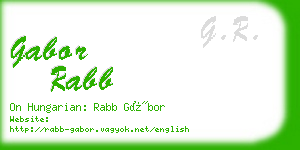 gabor rabb business card